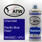 Preview: Chevrolet, Pacific Blue Pearl, WA302C / 47U: 400ml Sprühdose, von ATW Autoteile West.